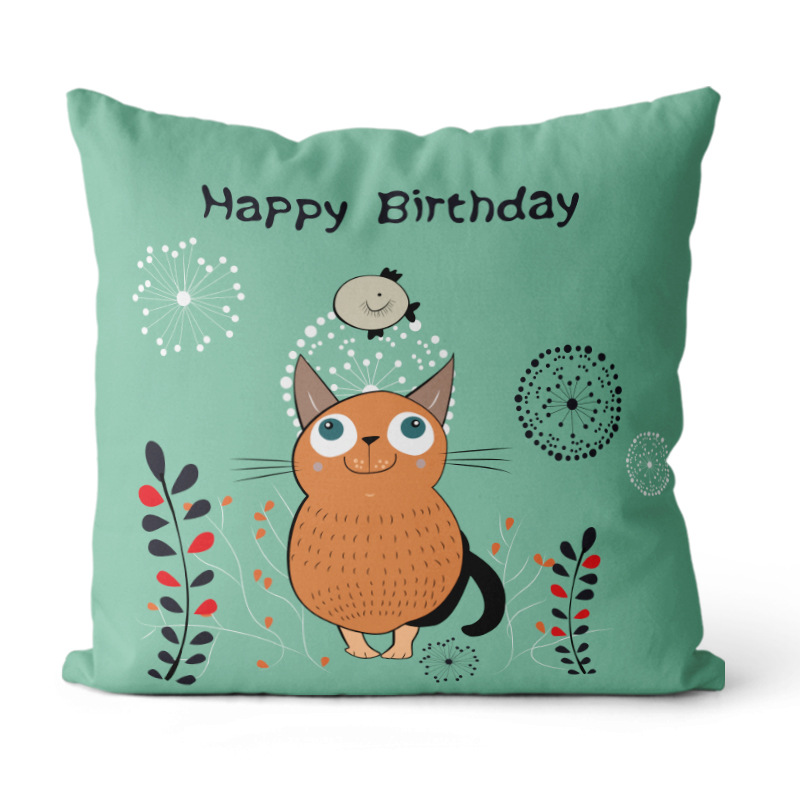 Almohada de estilo Ins simple Almohada de cabecera de viento europea y americana Impresión de sofá Funda de almohada geométrica Cojín de oficina Almohada de cintura