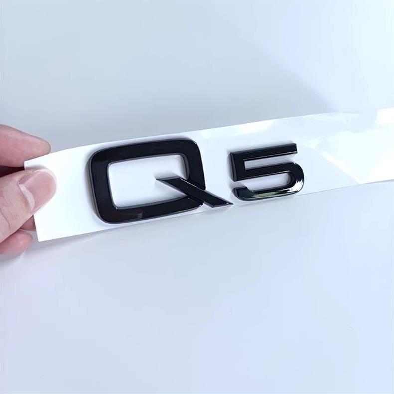 Audi Q5LQ7 modified black car emblem, 45 four-wheel drive, 55 TFSI engine, 2.0T and 3.0 engine options, rear four-ring lettering emblem set