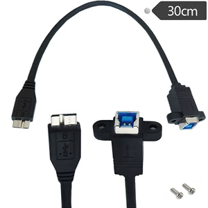 USB 3.0 Micro B Общественная пара BF B Mother Head с фиксированным винтом винта с фиксированным отверстием винта винта