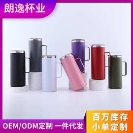 批发不锈钢马克杯带手柄杯大容量创意带盖办公保温水杯简约咖啡杯