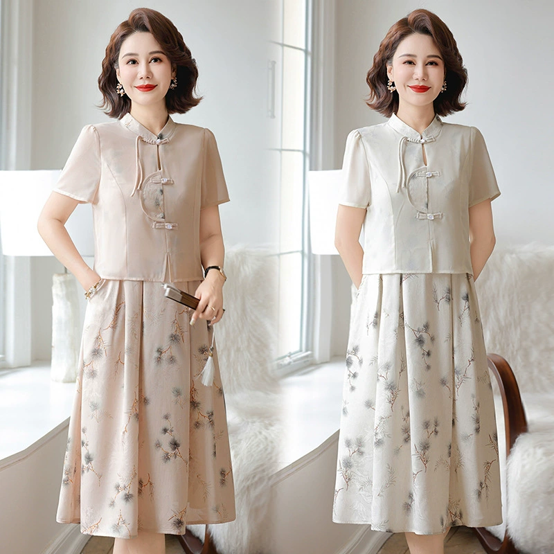 2025 новое платье с длинными рукавами, модное новое платье с цветочным принтом, большой размер, юбка средней длины, закрывающая живот, для похудения