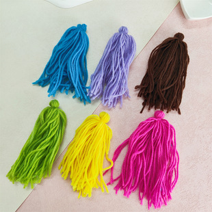 14cm��ɫë����Û���K���^������ż�^�l�p����� diy���b����o��