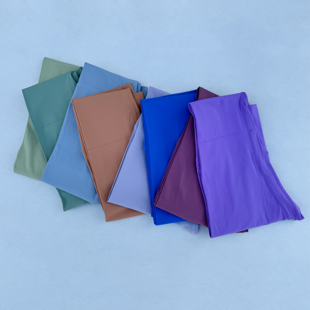 Lulu damas de yoga de cintura alta pantalones deportivos de nueve puntos para correr al aire libre pantalones desnudos para viajar tela molida transpirable