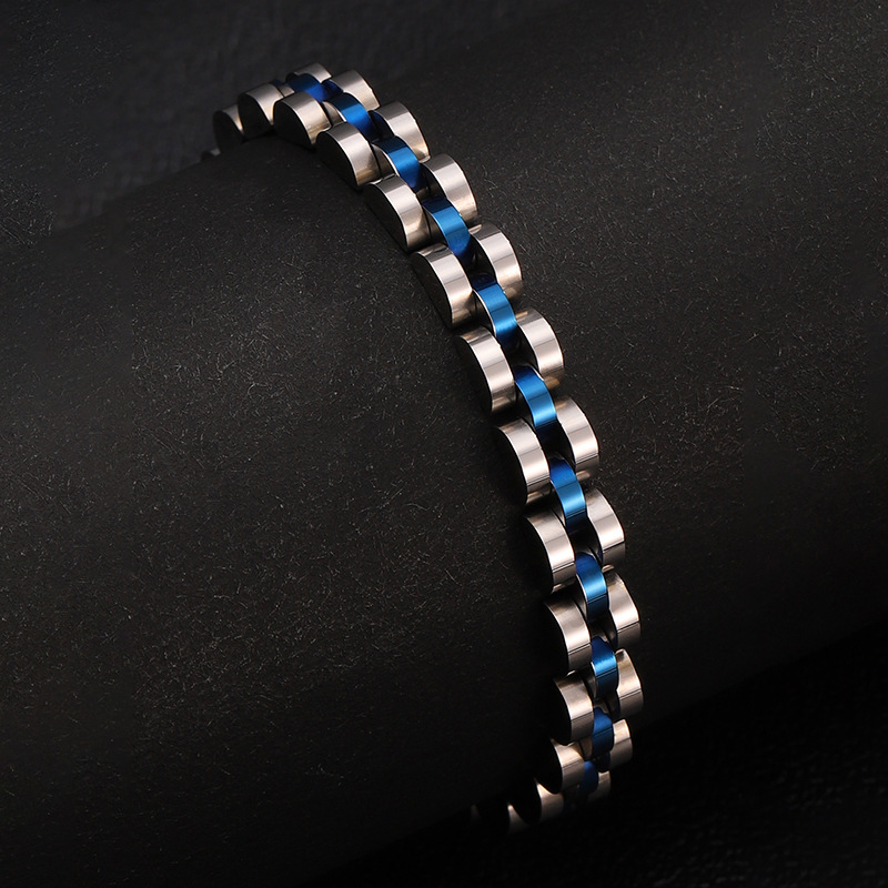 39g Weight 0.03µm-0.05µm Gold Plating Thickness PVD Coated Gold Plating Process 18K Real Gold Plated Plating Material Bracelets Classification 304 Stainless Steel Chain Material 1 Piece Quantity Business, Daily Occasion Titanium Steel Material Geometric Pattern Men's Gender Retro, Classic Style Style Plating Craft Retro Classic Style Geometric Titanium Steel Plating Men's Bracelets Men's Chain Bracelets 12