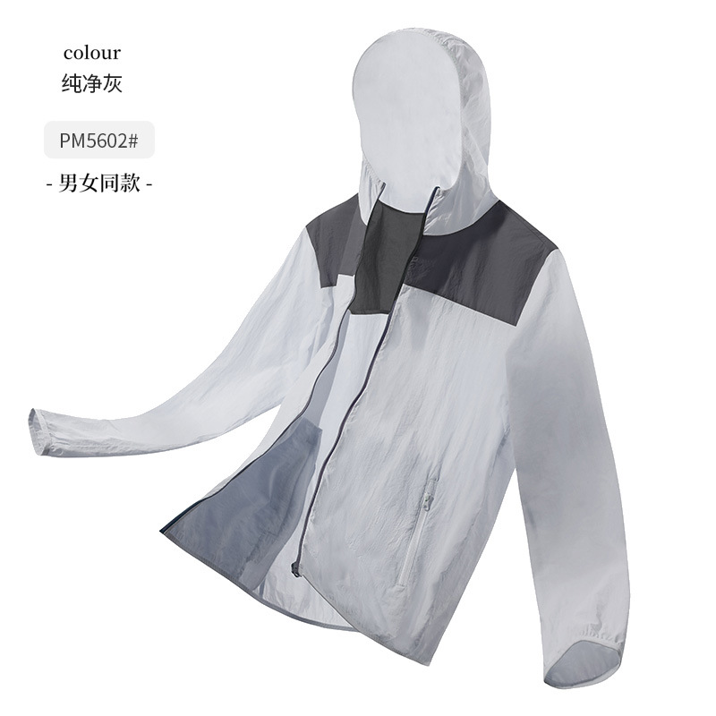 Luz y delgada sensación fría anti-UV 50 + verano al aire libre ropa de pesca protector solar chaqueta de hombre personalizada de alta gama