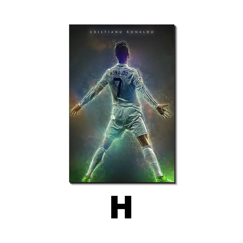 Estrella del fútbol Messi Decoración Pintura Carteles Copa del Mundo Deportistas Sala de estar Dormitorio Paredes Pintura en lienzo Jet