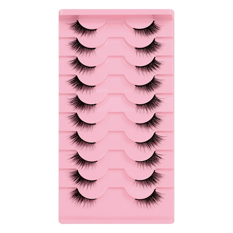 Фальшивые ресницы 3D Cat-Eye, европейский стиль, 10 пар многоразовые