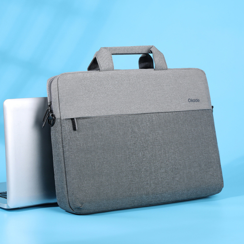 okadeT52 15.6 "in stock Contrast Color Fashion Goods Portable Shoulder Computer Bag Men's and Women's HP Lenovo