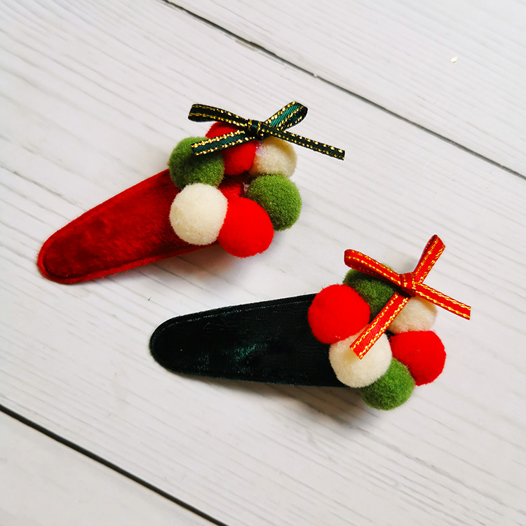 20g Weight Hair Clip Hair Accessories Type Fashion Christmas Tree Santa Claus Cloth Hair Clip 1 Piece