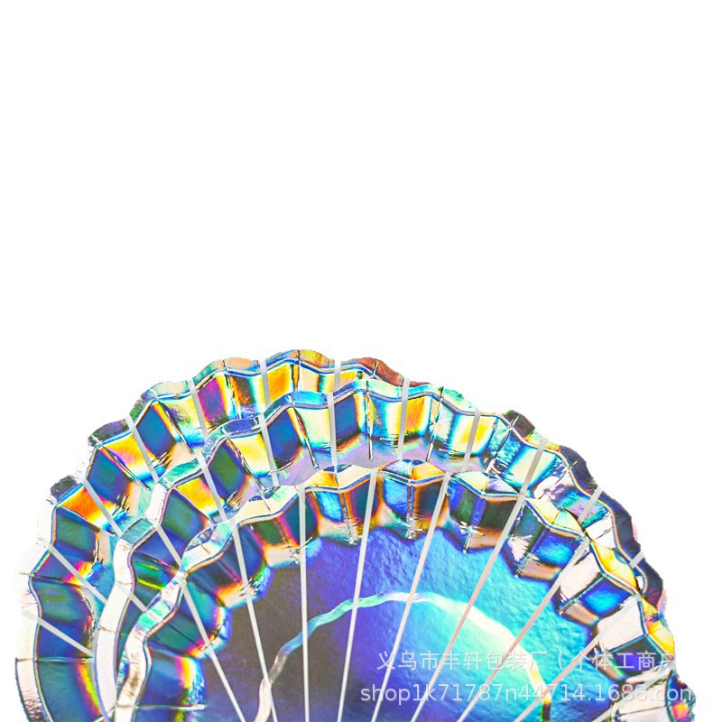 Venta directa de fábrica Bandeja de papel desechable de forma especial Plato de papel de alto valor en forma de concha Bandeja de papel de pastelería Suministros para fiestas