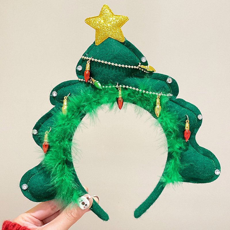 Bonito Minnie arco de cabeza de Navidad mujer dulce cabello fijación de cabello fiestas de cabello adornos de tocado