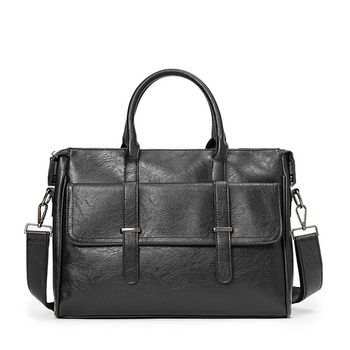 2024 New Business Casual Briefcase Simple Shoulder Crossbody Bag Casual Portable Trendy Men's Computer Bag
