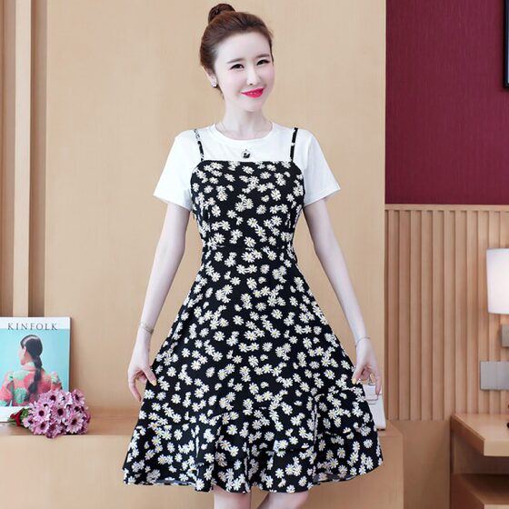Improved, please look at the real long fake two-piece coat women's plus size summer Joker shirt width before placing an order.