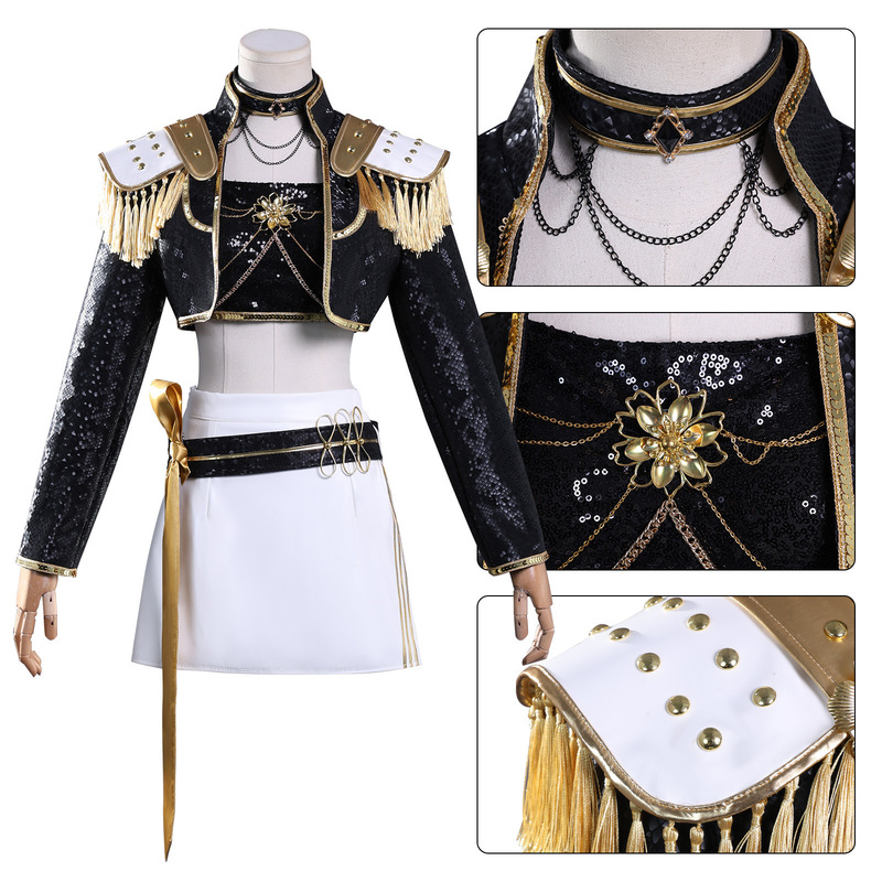 星漫境韩流女团K-POP猎魔女团cos服鲁米黑色款cosplay服装二次元|undefined