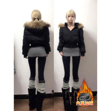 灰色打底衫羽绒服内搭女上衣中长款遮屁股修身磨毛加厚秋冬季加长