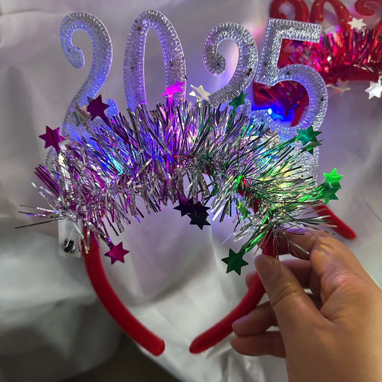 2025 Christmas luminous headband head reed New Year Christmas party decoration head reed carnival party supplies_voghion.com