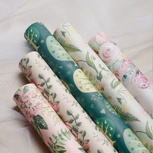 Small Fresh Retro Wrapping Paper Birthday Gift Box Bouquet Packaging Gift Paper DIY Thickeneded Book Cover Paper Handmade Paper