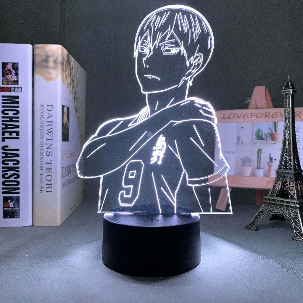 Акриловая ночная LED-лампа с волейболом, минифигура, 3D, подарок на день рождения