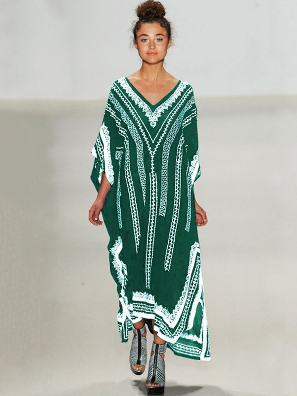 Transfronterizos amazonas explosión playa camisa nacional impresión de viento vestido vacacional bikini camisa solar 5D67