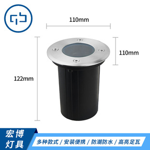 Gu10 Yuyao Round Underground Light Outdoor Garden Square Underground Light Courtyard Embedded Underground Floodlight Spotlight