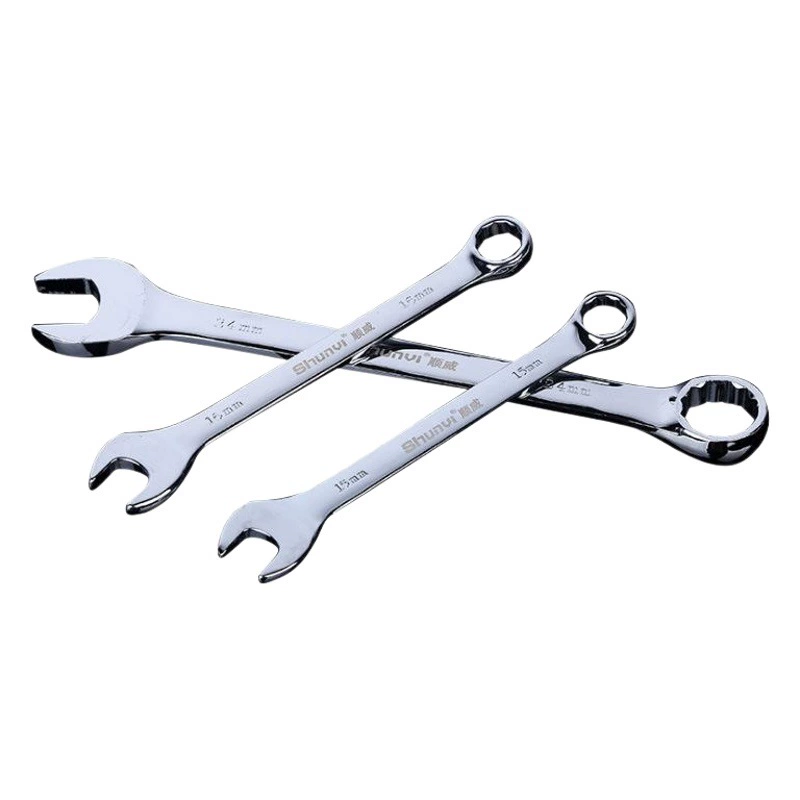 Оптовая продажа: в наличии, ключ Shunwei с зеркальной полировкой, двухсторонний, с трещоткой, разводной, ручной, различных спецификаций