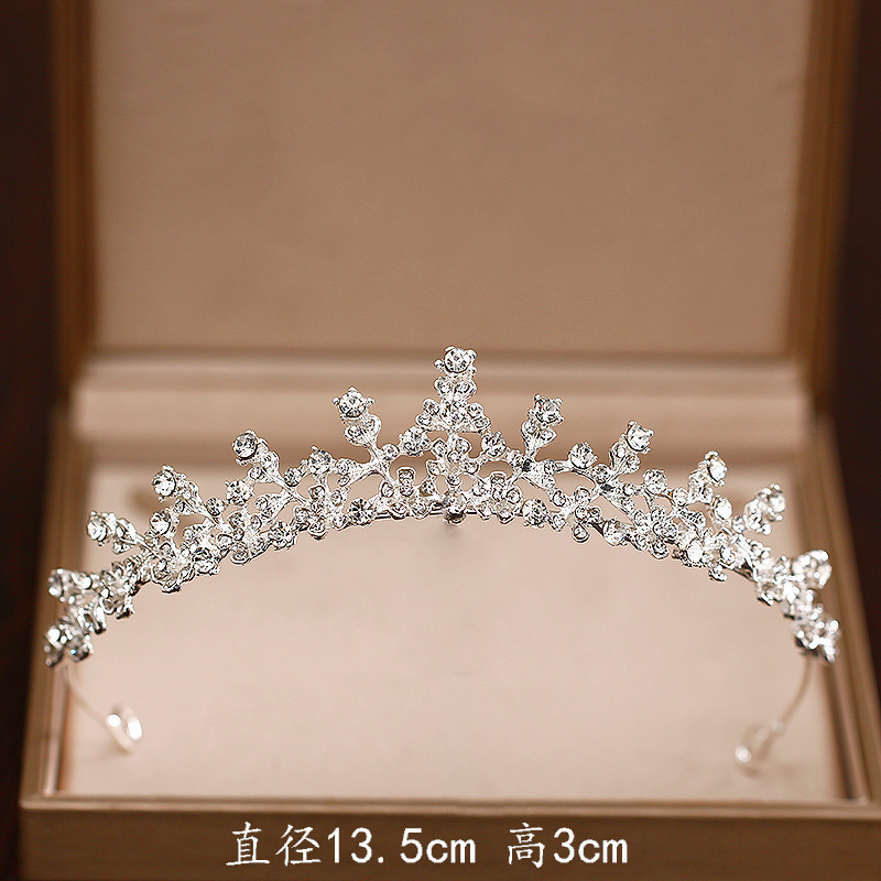 ブライダルヘッドドレス、王冠、結婚式、豪華で雰囲気のある日本と韓国のウェディングドレス、ヘアアクセサリー、18歳の誕生日、成人式、クラウンアクセサリー|undefined