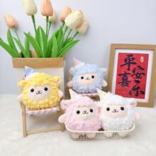 创意玩偶装饰萌萌哒帽子团团小绵羊毛绒公仔小挂件书包钥匙扣礼物