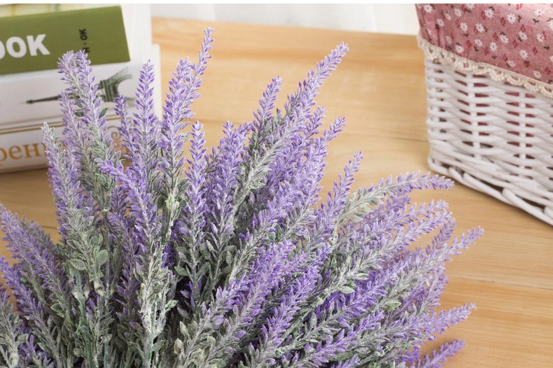 麦穗5叉植绒薰衣草仿真家居装饰植绒仿真植物人造花束仿真花批发详情10