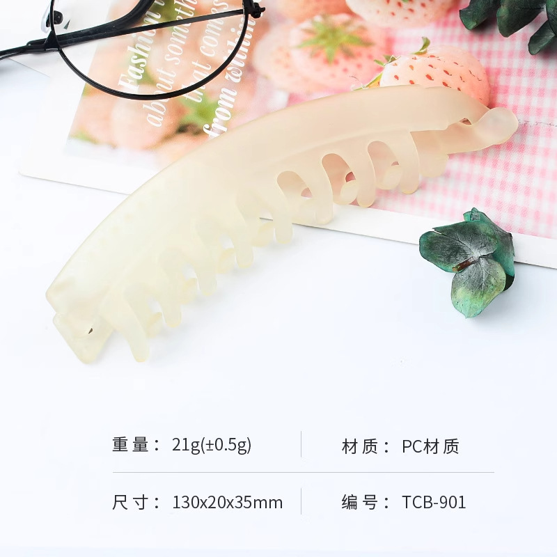 日本と韓国のinsバナナクリップヘアアクセサリー新しい透明クロスツイストクリップバックストラップポニーテール垂直クリップ歯付きヘアグリッパー|undefined
