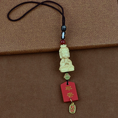 Car hanging, Journey Lotus Wood Deer Car - peacelucky-guanyin