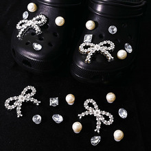潮流高级感洞洞鞋配饰配件 小香风珍珠蝴蝶结可拆卸创意鞋花鞋扣