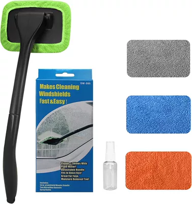 Cross-Border Labeling and Dropshipping of Car cleaning tools - 1-set-two-detachable-handles-4-cloth-covers-spray-bottle