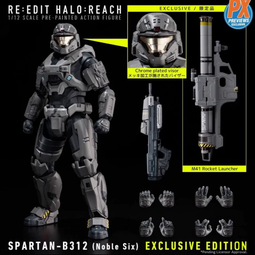 Тысяча ценных тренингов 1/12 Halo B312 Благородная команда №6 Спартанец Мастер Чиф подвижная фигурка в коробке