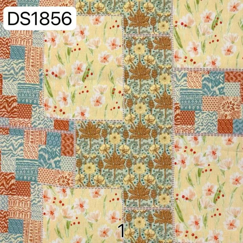 Vintage stitching wind 40 cotton digital printed fabric cotton children's clothing cloth bag anti-mosquito pants printed fabric Vintage stitching wind 40 cotton digital printed fabric cotton children's clothing cloth bag anti-mosquito pants printed fabric