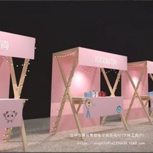 集市摊位车移动折叠售货车摆摊促销架夜市地摊展示架木质棚垒德株