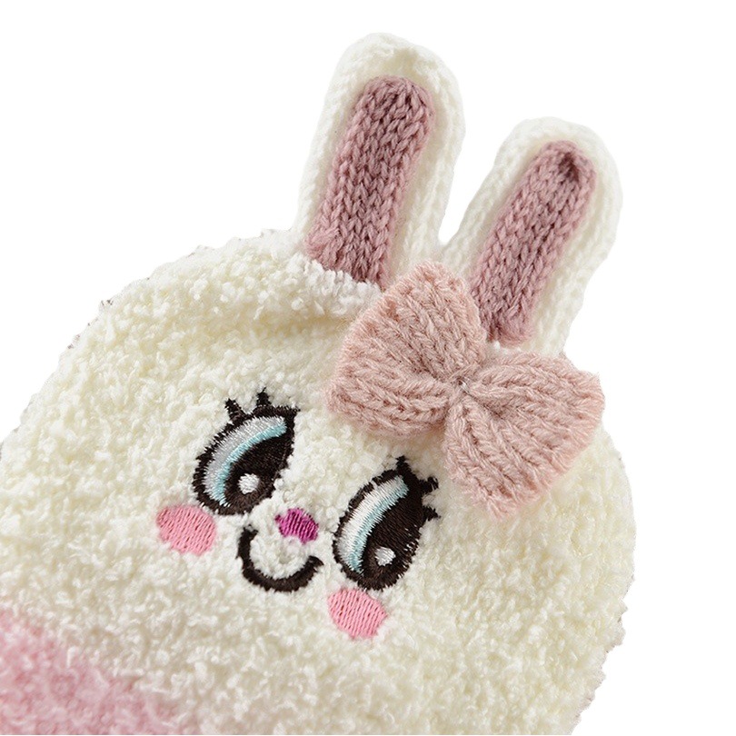 South Korea embroidery children cartoon gift floor socks sleep socks coral fleece women socks wholesale plush socks gift box socks
