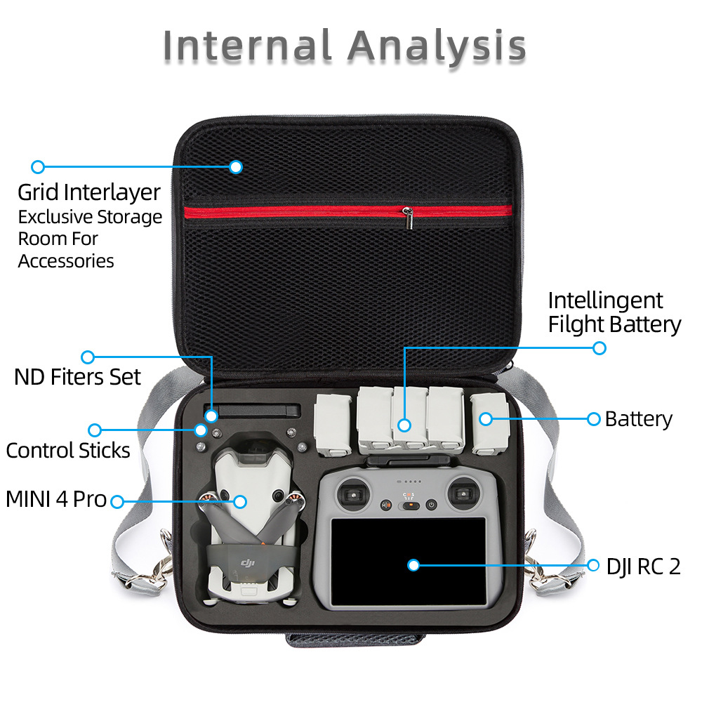 Adecuado para DJI Mini 4 pro bolsa de almacenamiento DJI Mini 4 pro bolsa portátil caja de almacenamiento portátil