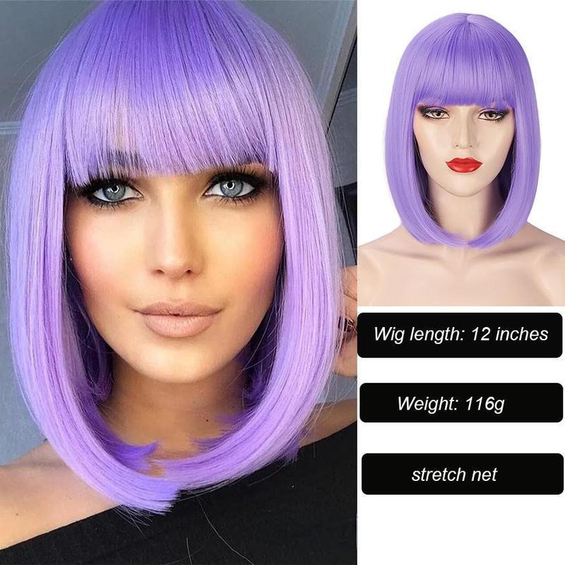 ヨーロッパとアメリカのウィッグクロスボーダー新しいスタイルのストレートヘア前髪ショートヘアボブヘア女性のためのAmazon AliExpressヘッドギア|undefined