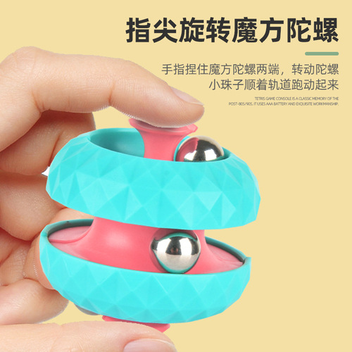 Cross-border AliExpress Amazon ball bearing track Rubik's cube toy marbles finger spinning top trending wholesale