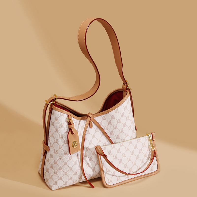 Women's 2024 New Commuter Retro Printed Tote Bag with High Quality and Large Capacity Fashion One Shoulder Crossbody Bag_voghion.com