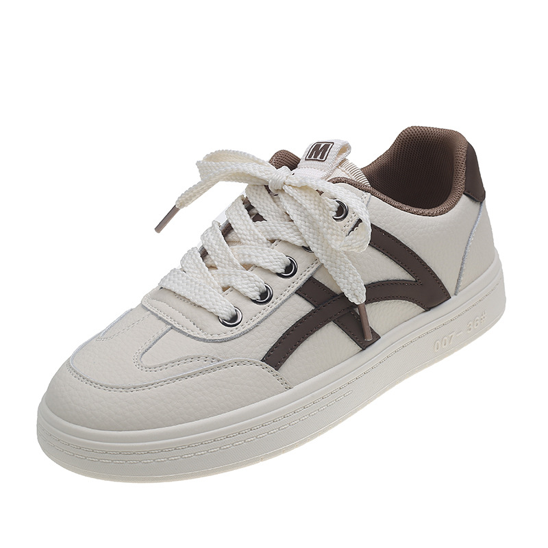 Zapatillas blancas de moda para mujer, zapatillas planas versátiles informales de estilo coreano, novedad de primavera 2024, zapatillas deportivas para mujer.