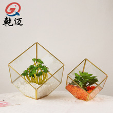 切角立方几何玻璃花房微景观