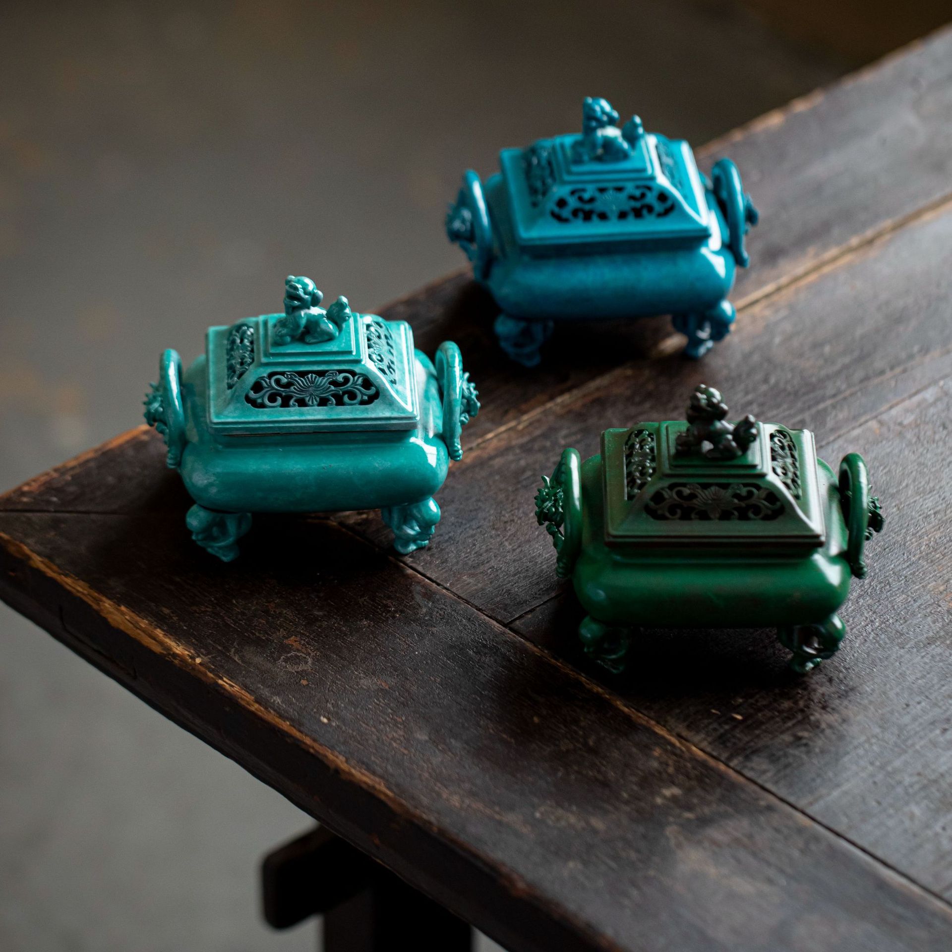 复古做旧铜香炉苏工螭龙纹香薰炉檀香沉香宣德炉乔迁礼物伴手礼品