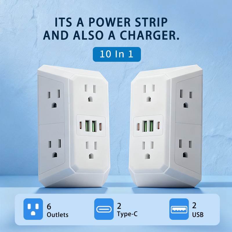 Taiwán enchufe de EE.UU. 110V enchufe estándar de EE.UU. 6 agujeros enchufe de fila de México enchufe de fila de Canadá TK comercio electrónico transfronterizo