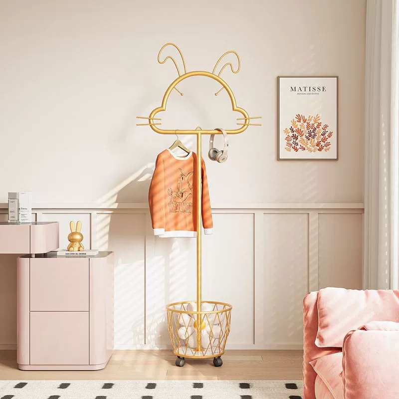 Съемная вешалка для одежды для спальни вешалка корзина для хранения мультяшный кованый детский вешалка
