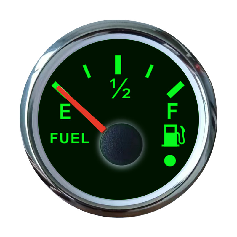52mm油量表12/24V通用改装车房车游艇摩托艇指针油位表led显示LED