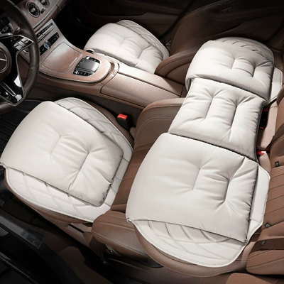 Seat cushion, seat cover Raptors M6 Second Generation Dog - s-model-anti-fouling-leather-off-white-three-piece-set-for-front-and-rear-rows