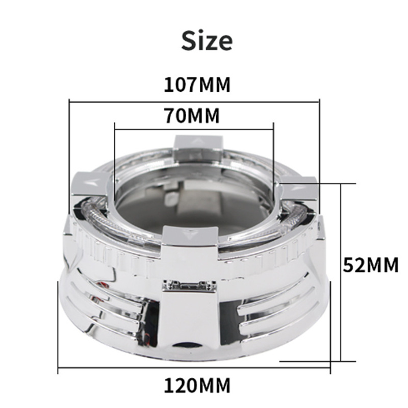 3.0inh versión deportiva Liberty Man en una cubierta de lámpara de automóvil decoración de cubierta modificada lente de doble luz