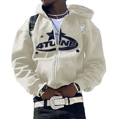 4チューンfull zip hoodie 4チューンオールジッパースウェットアメリカ青少年カーディガンジッパーコート