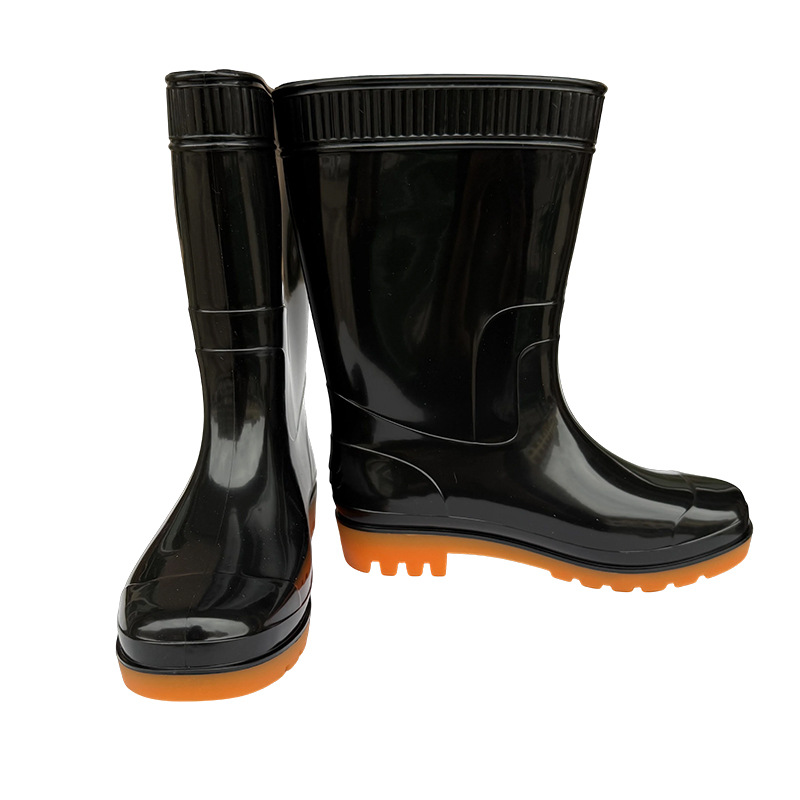 Zapatos de lluvia de protección laboral para hombres y mujeres, botas de lluvia de barril corto y alto, zapatos impermeables, zapatos antideslizantes y resistentes al desgaste, zapatos plásticos